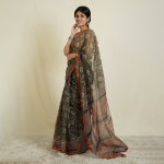 Floral Printed Zari Kota Saree
